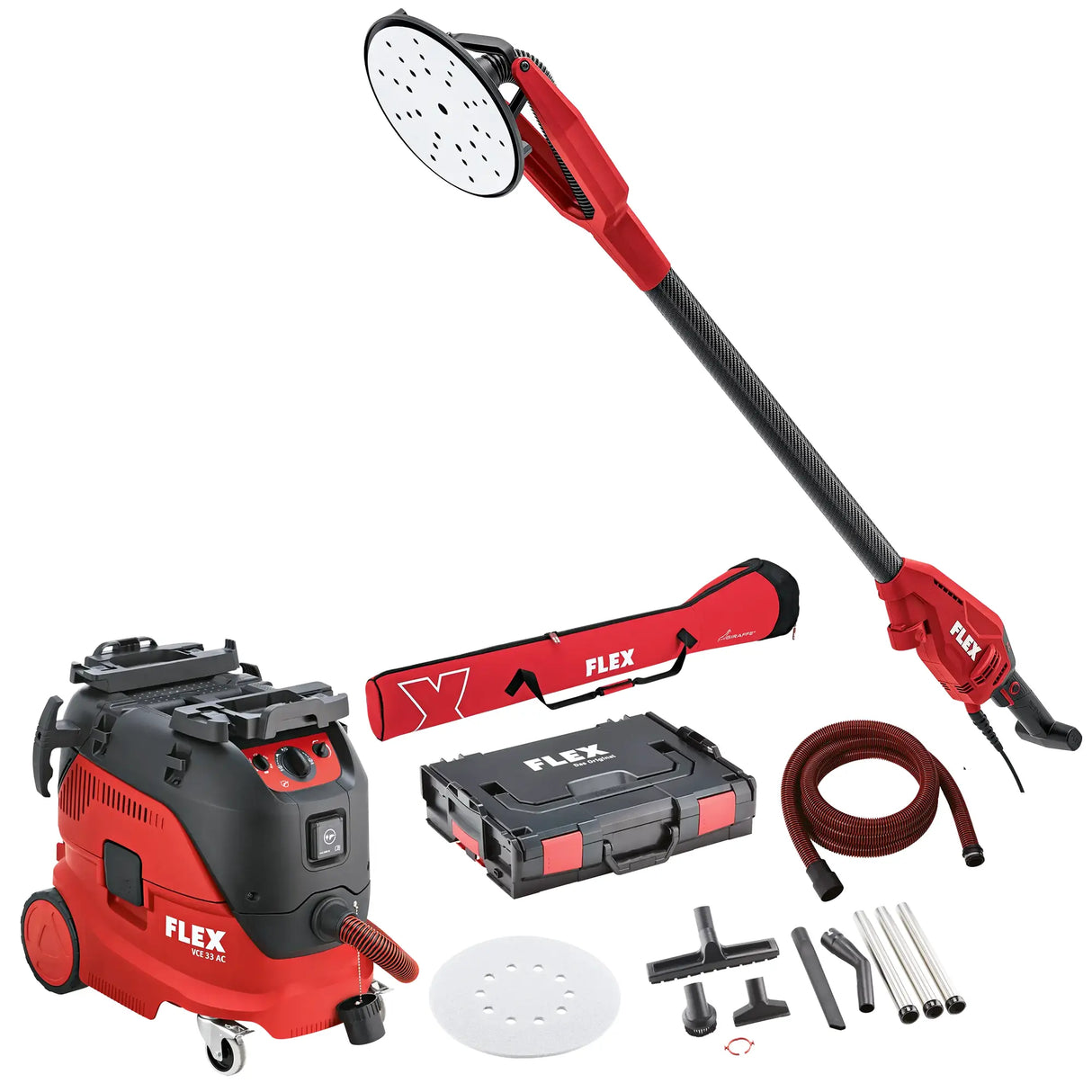 Levigatrice aspirapolvere Flex GE 6 X-EC + VCE 33 M AC Set + Carta abrasiva