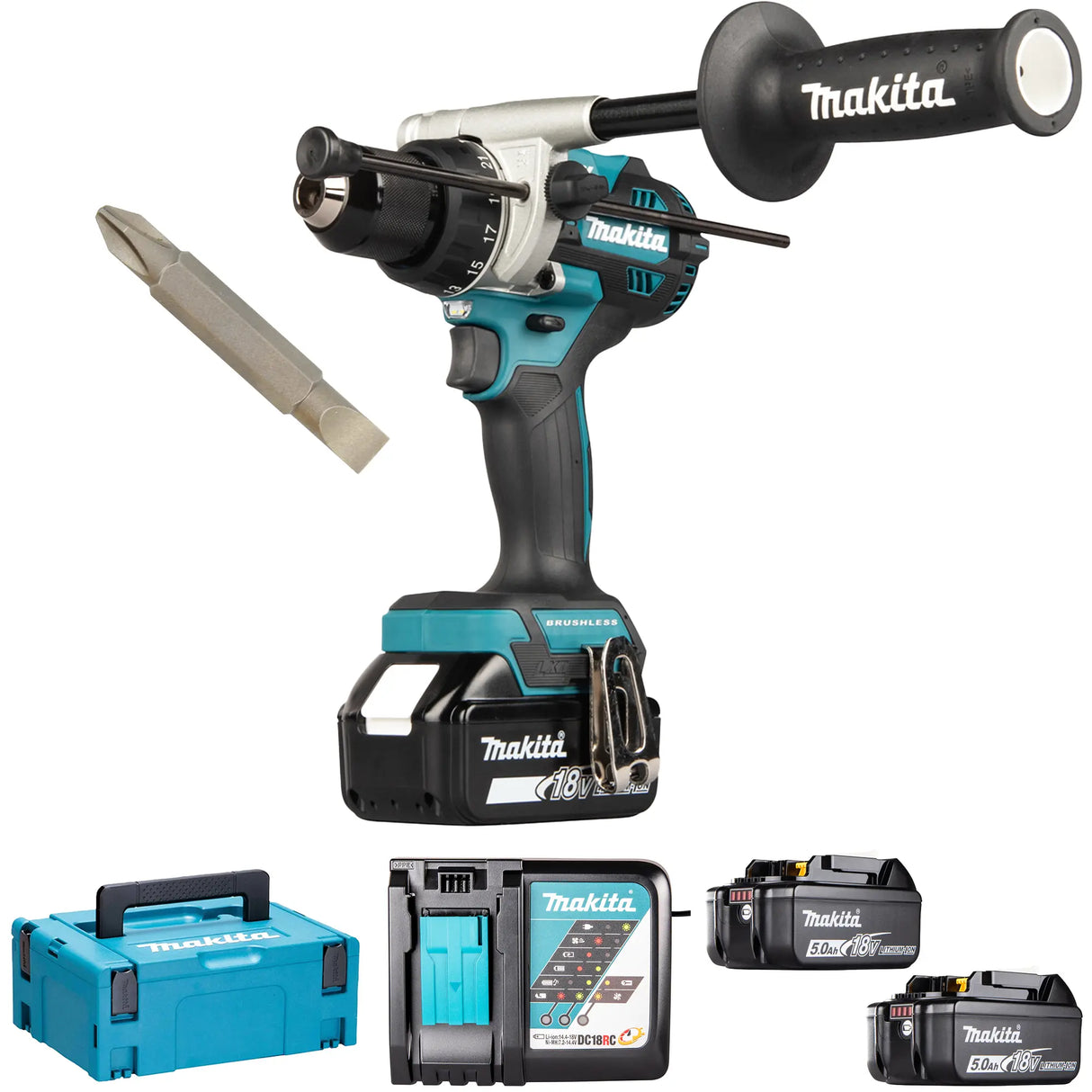 Trapano Avvitatore Makita DHP492RT3J 18V 5Ah