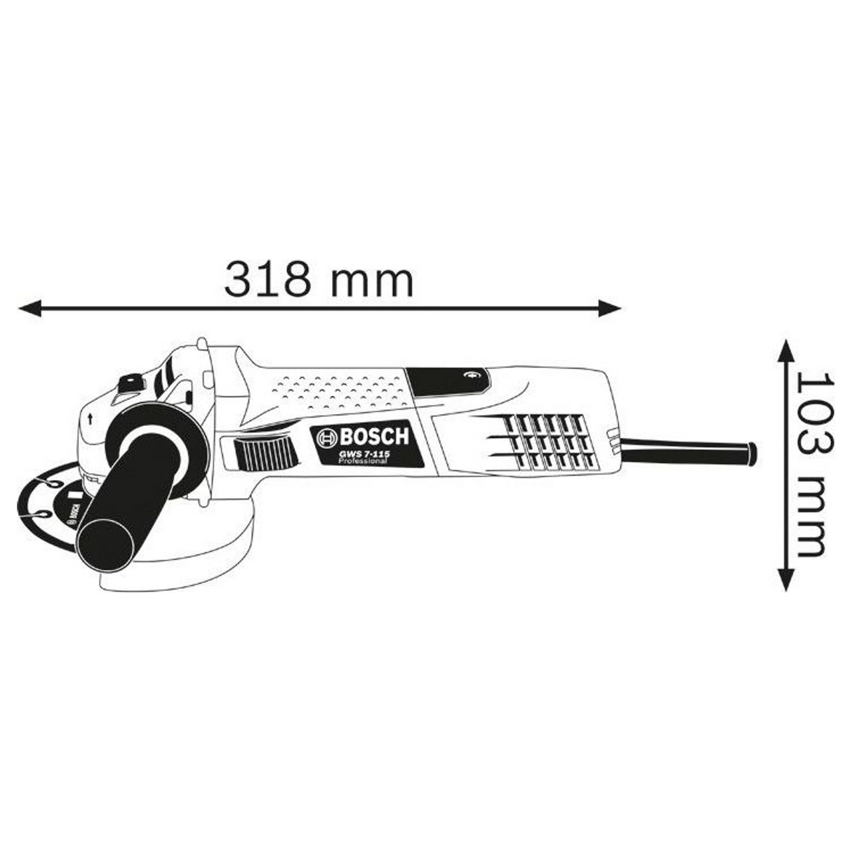 0601388106 - Grinder Bosch GWS 7-115 PRO 720W - Image 18