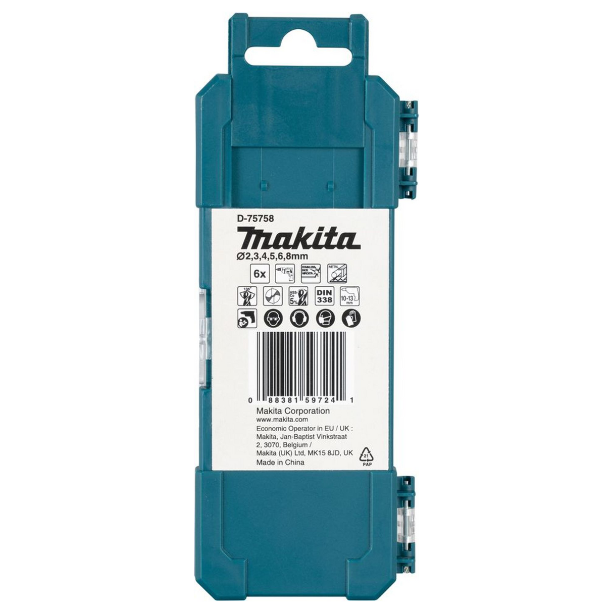 D-75758 - HSS-Co Drill Bit Set Makita D-75758 6 pieces - Image 4