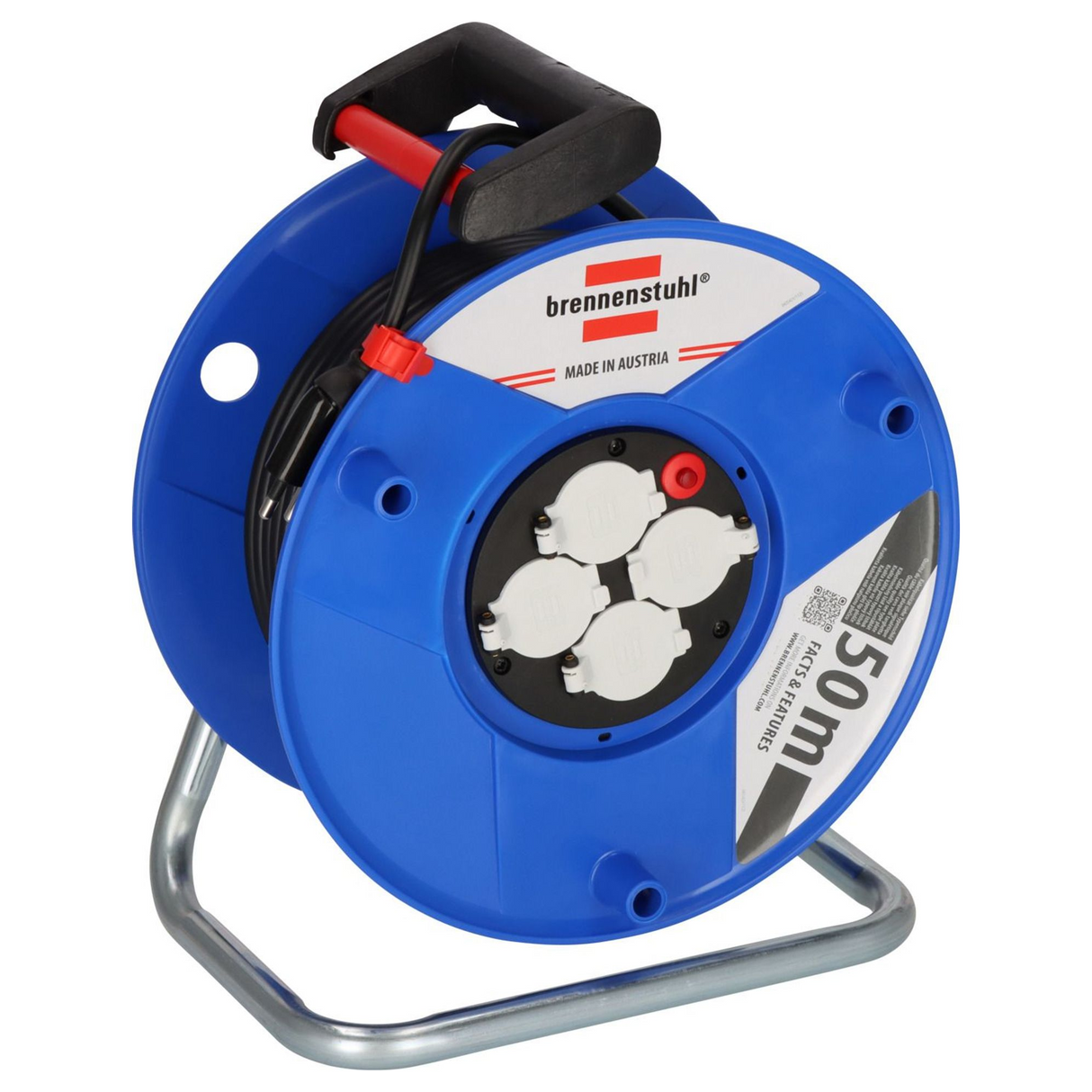 1208065 - Brennenstuhl Garant ST 290 50m H05VV-F 3G1.5 Cable Reel