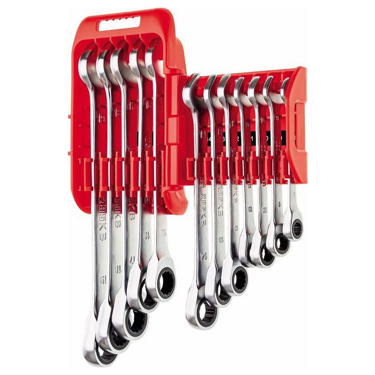 U02856342 - Set of 12 Ratchet Combination Wrenches USAG 285 KB/DS12 - Image 2