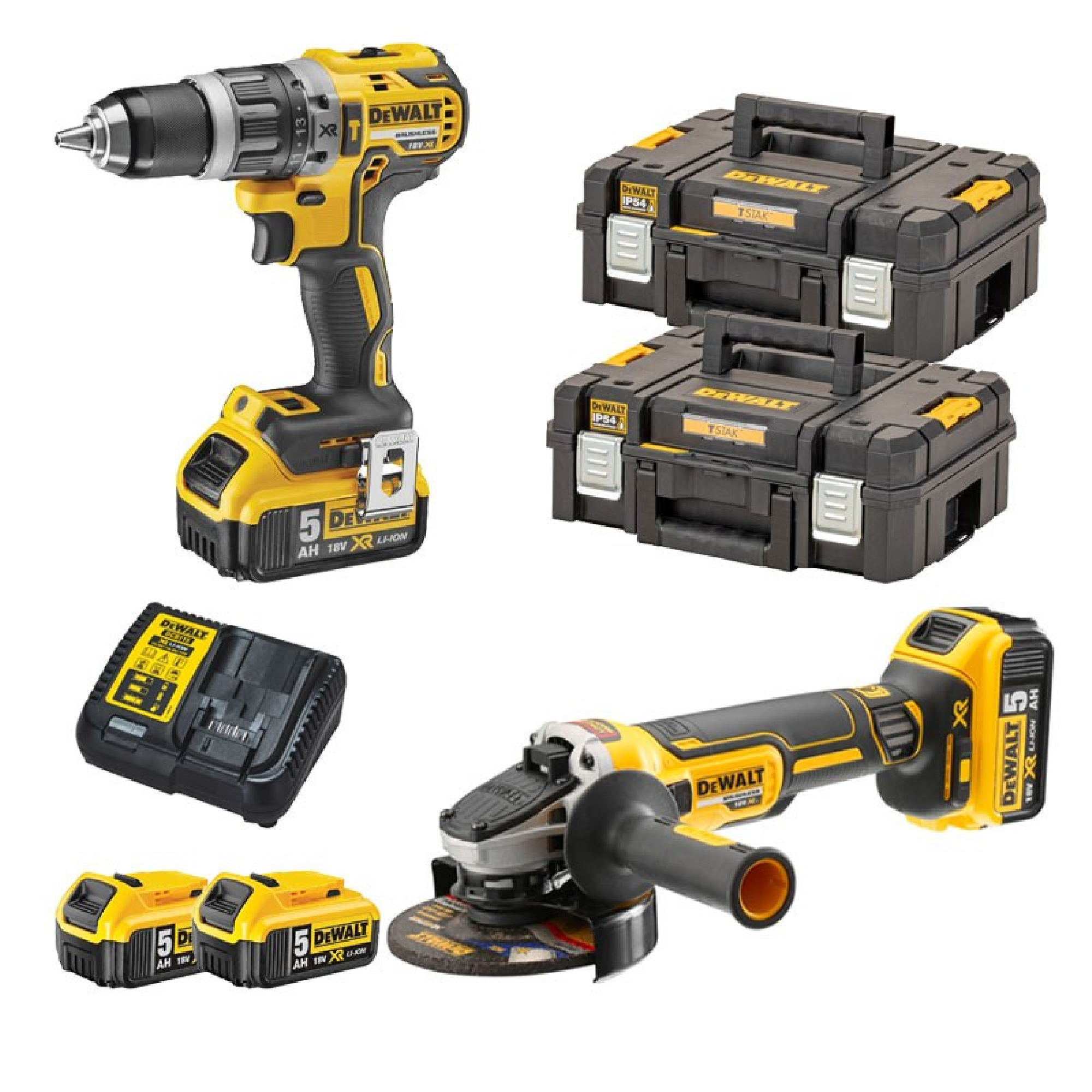 Electrouttense kit DEWALT DCK2153P2 IT 18V 5AH