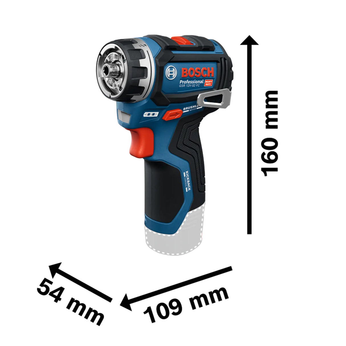 Trapano Avvitatore Bosch GSR 12V-32 FC PRO 12V 2Ah