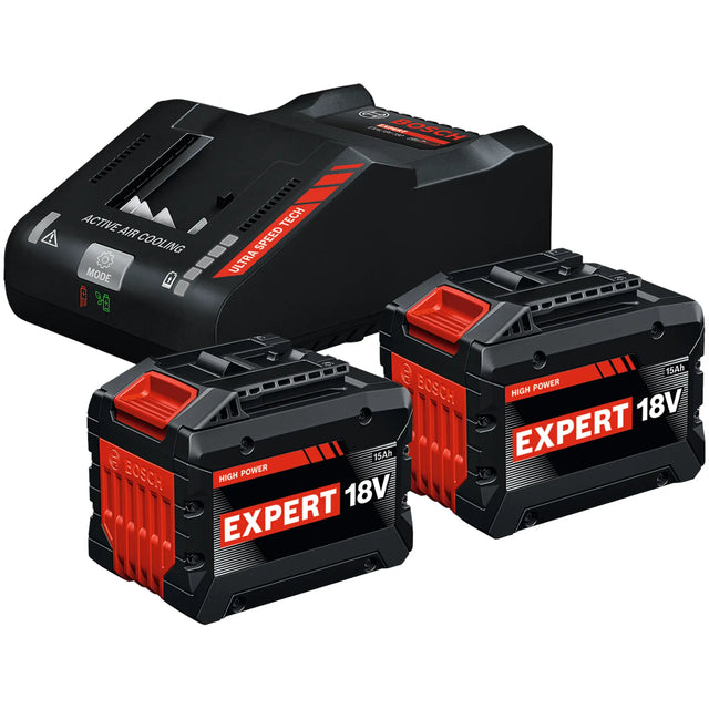 Starter Set Bosch Expert EXBA18V-150 + EXAL18V-160 18V 15Ah