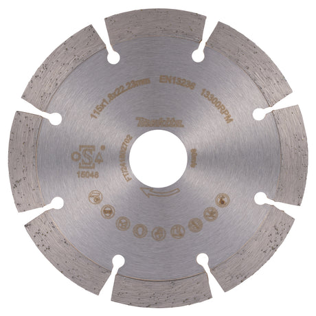 Disco Diamantato Segmentato Makita D-80070 115mm