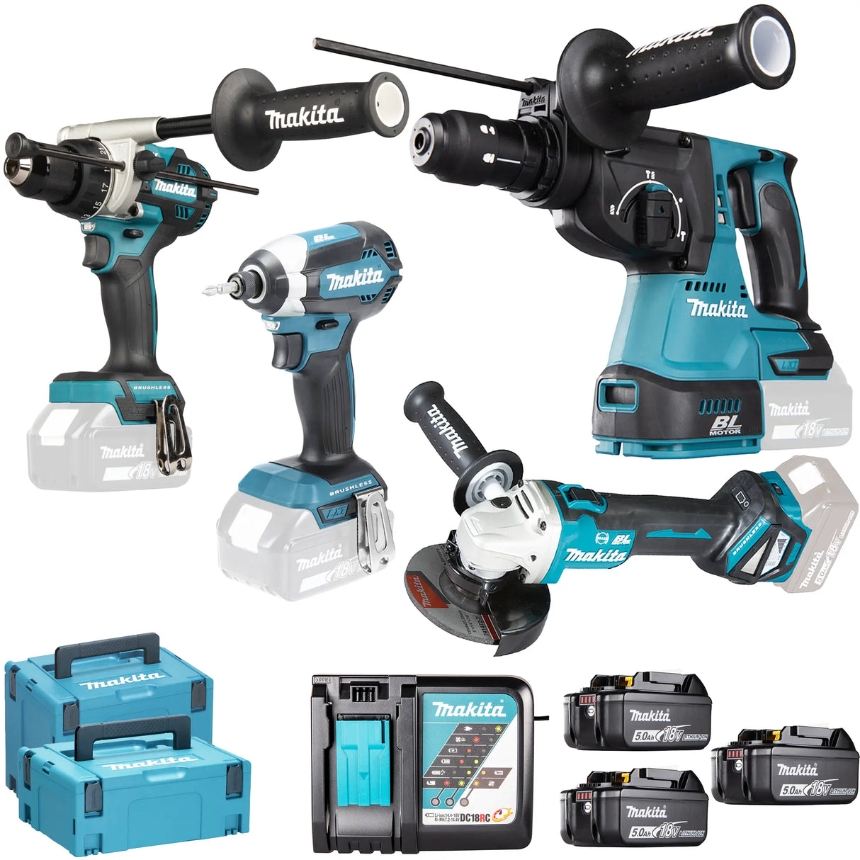 Set Makita DLX4192TJ 18V 5Ah