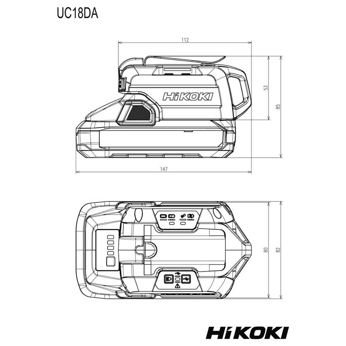 UC18DAW4Z - HiKOKI UC18DAW4Z 18V USB Adapter and Charger - Image 8