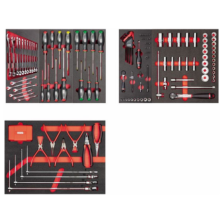 U04950627 - Car Repair Assortment USAG 495 MAA 3 Drawers 155 Pieces
