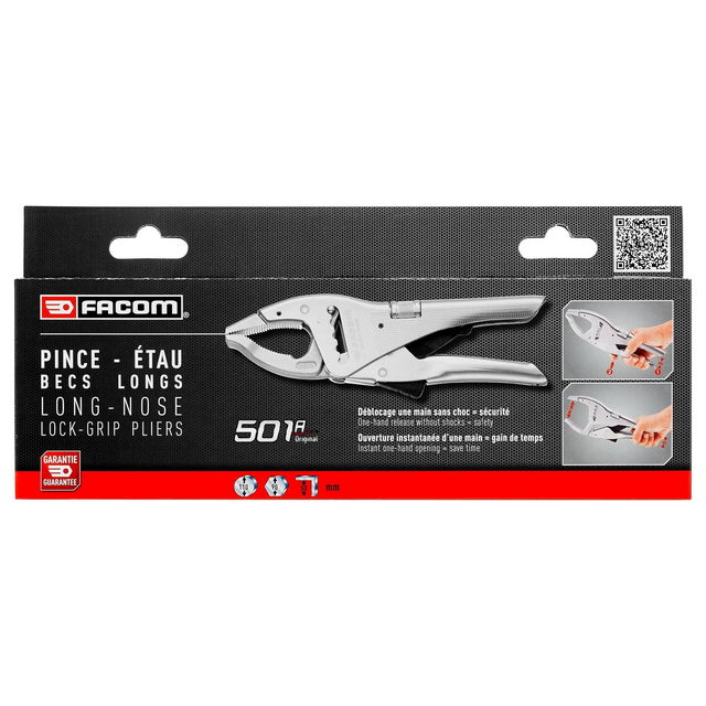 501APB - Facom 501APB 250mm Long Nose Locking Pliers