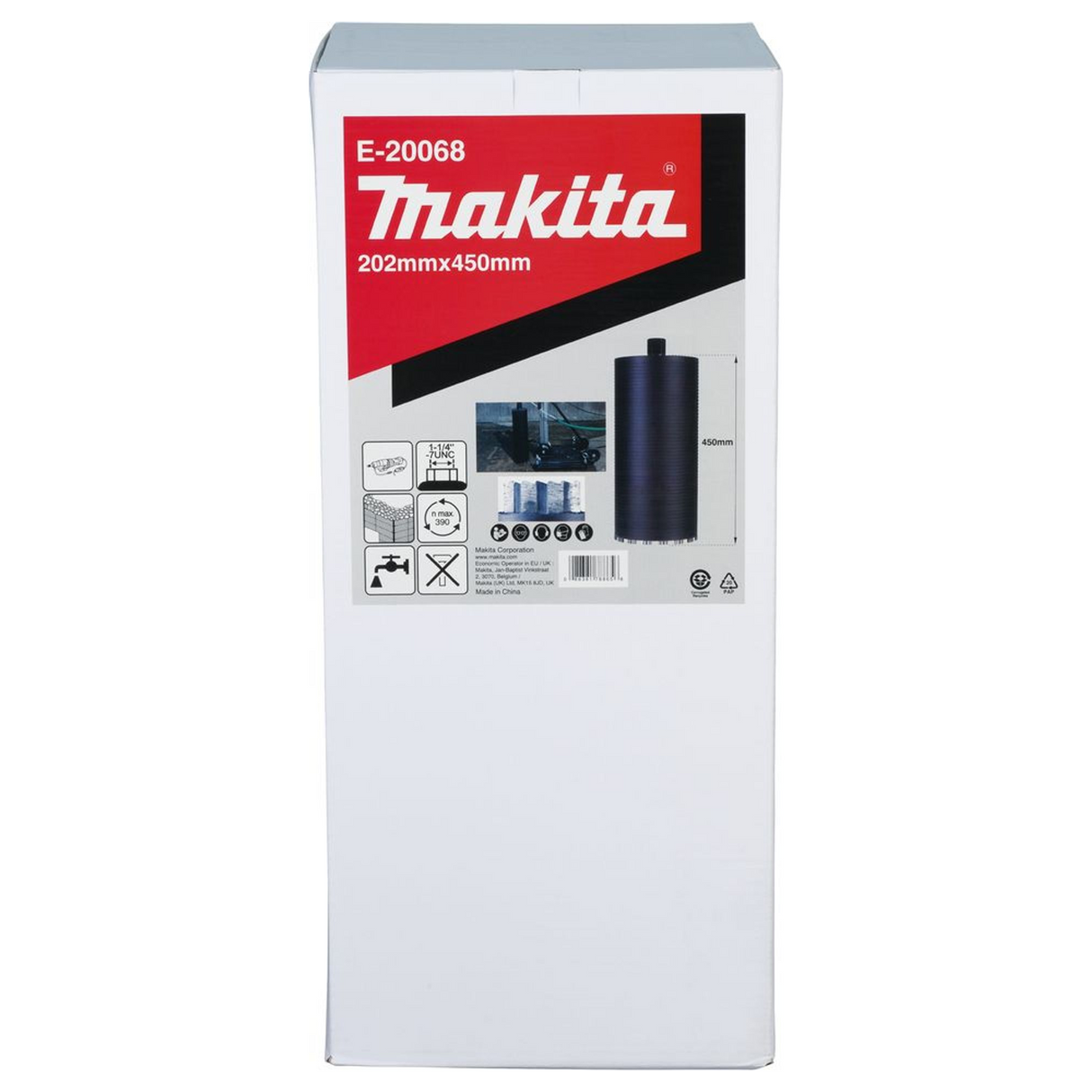 E-20068 - Corona Diamantata Makita E-20068 202x450mm Wet 1-1/4"UNC - Immagine 6