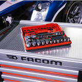 S.161DBOX1PB - Facom Socket Wrench Set S.161DBOX1PB 1/2" 21 Pieces - Image 3