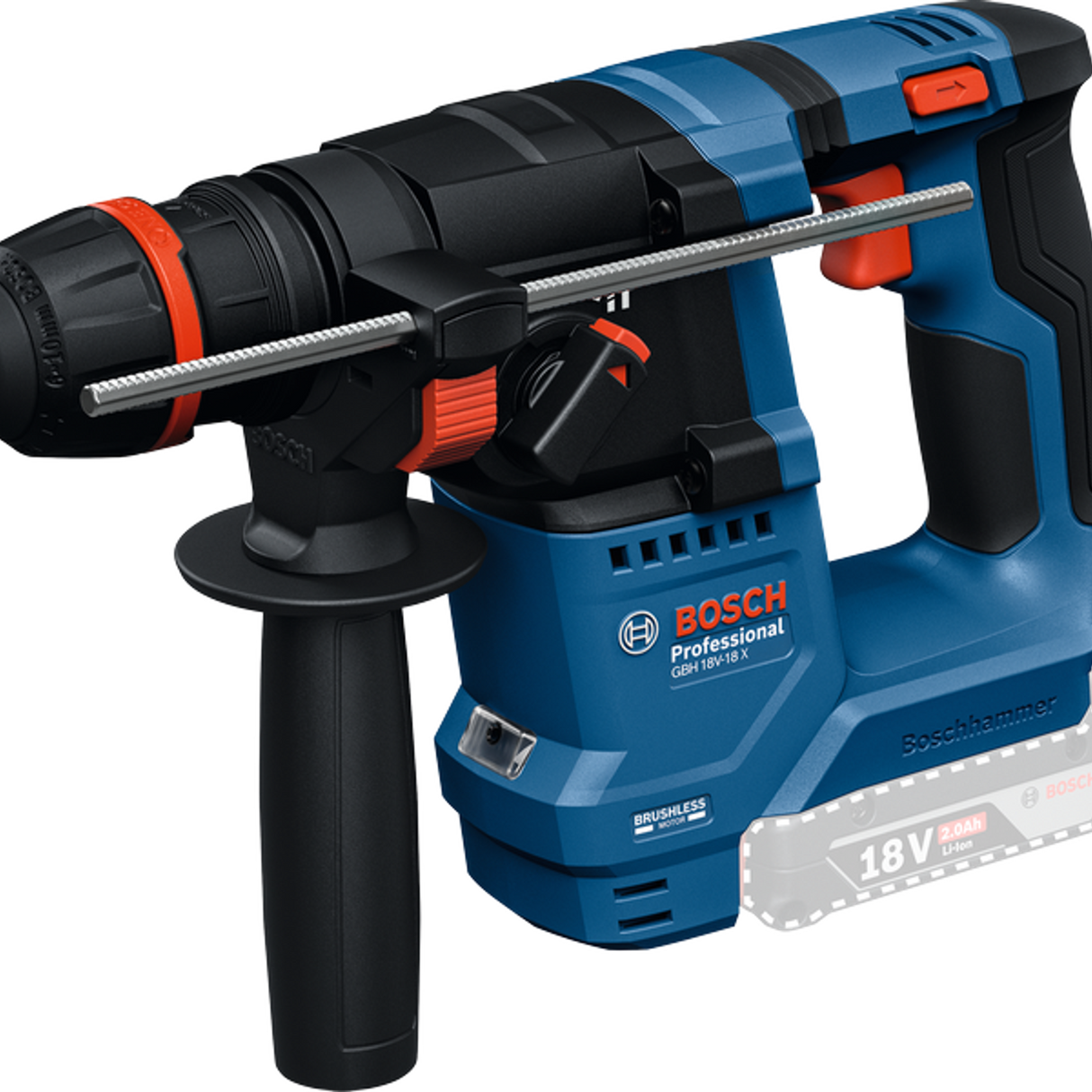 0611927102 - Martello Perforatore Bosch GBH 18V-18 X PRO 18V - Immagine 24