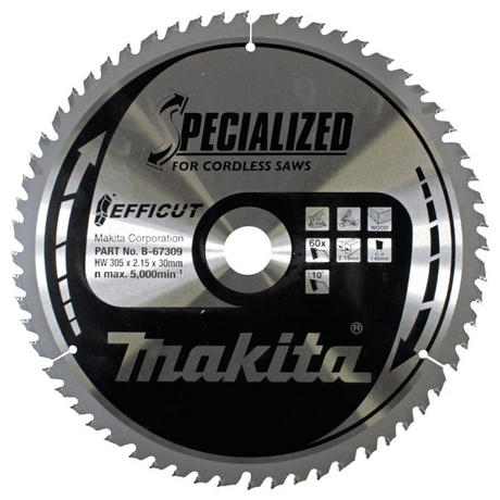 B-67309 - Efficut TCT Blade Makita B-67309 305x30mm 60 Teeth - Image 2
