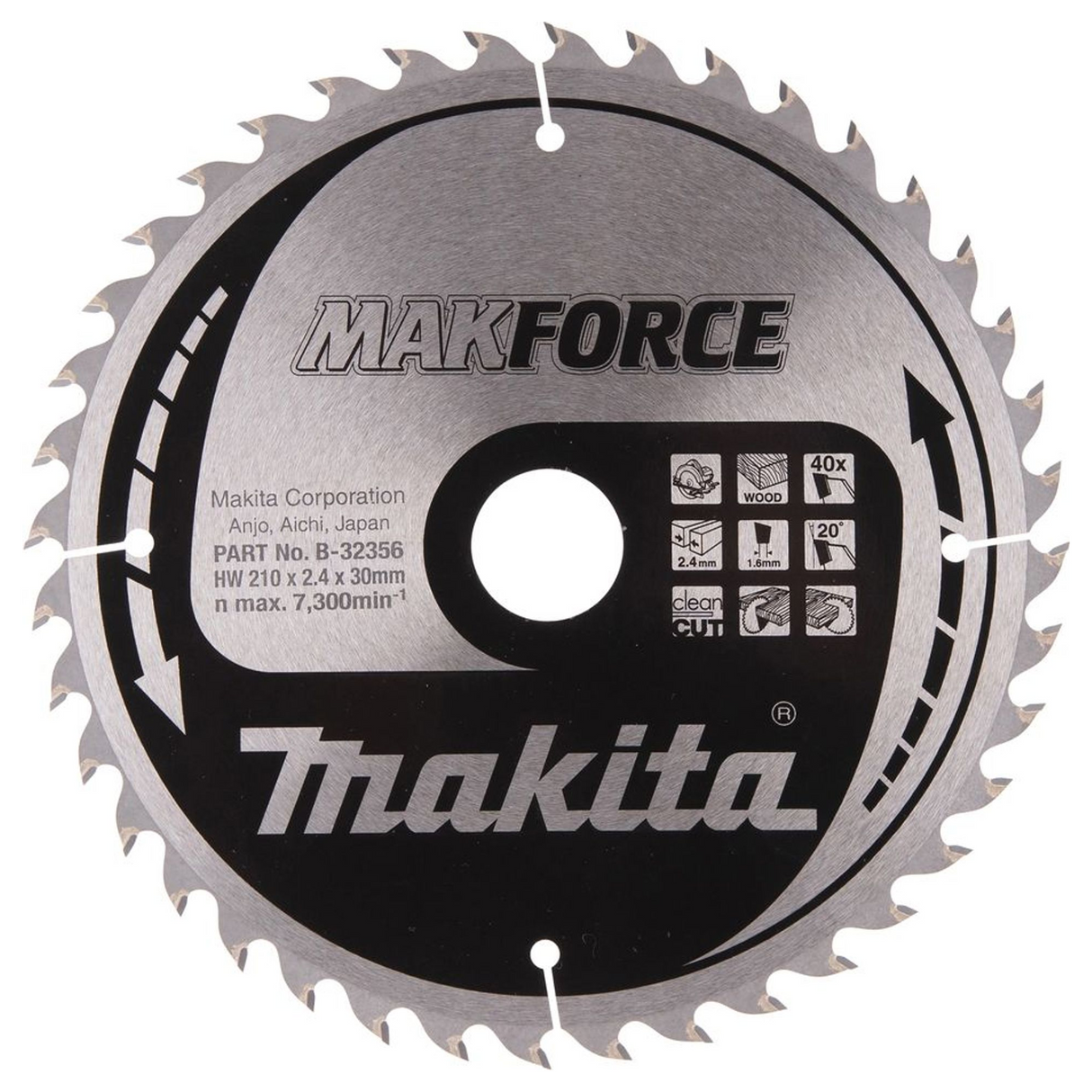 B-32356 - Circular Blade Makita B-32356 210mm 40T - Image 2