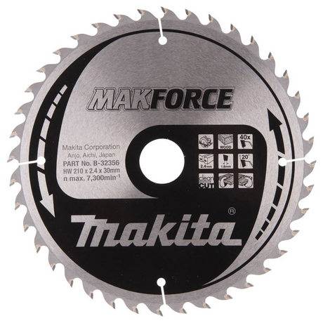 B-32356 - Circular Blade Makita B-32356 210mm 40T - Image 2