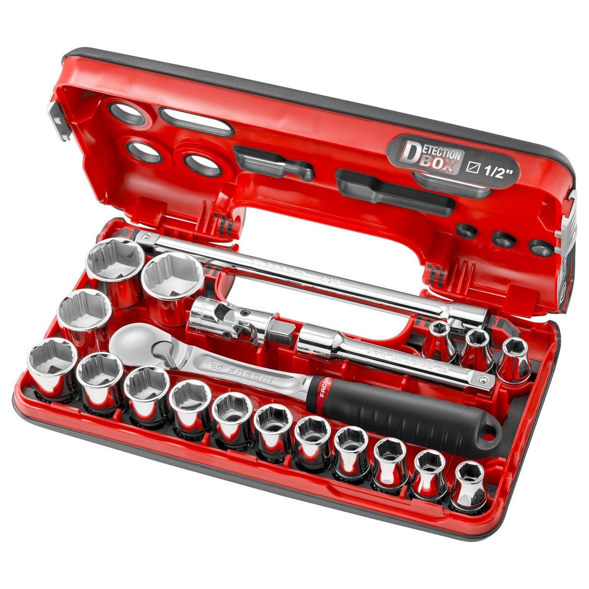 SL.DBOX1GRPPB - Facom SL.DBOX1GRPPB 1/2" OGV Grip 21-Piece Socket Wrench Set - Image 4