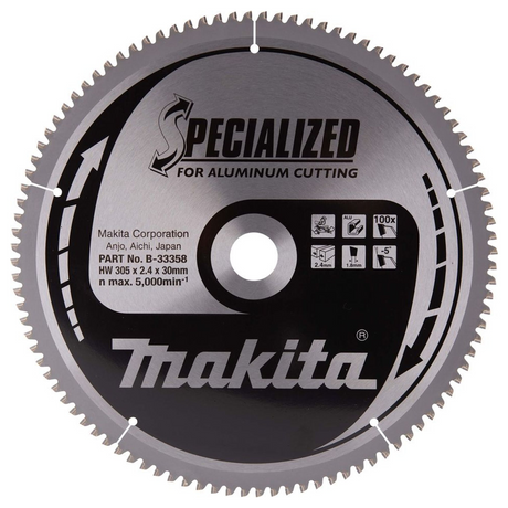 B-33358 - Specialized TCT blade Makita B-33358 305x30mm 100T Aluminum - Image 2