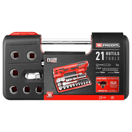 Set Chiavi a Bussola Facom SL.DBOX1PB 1/2" 21 Pezzi
