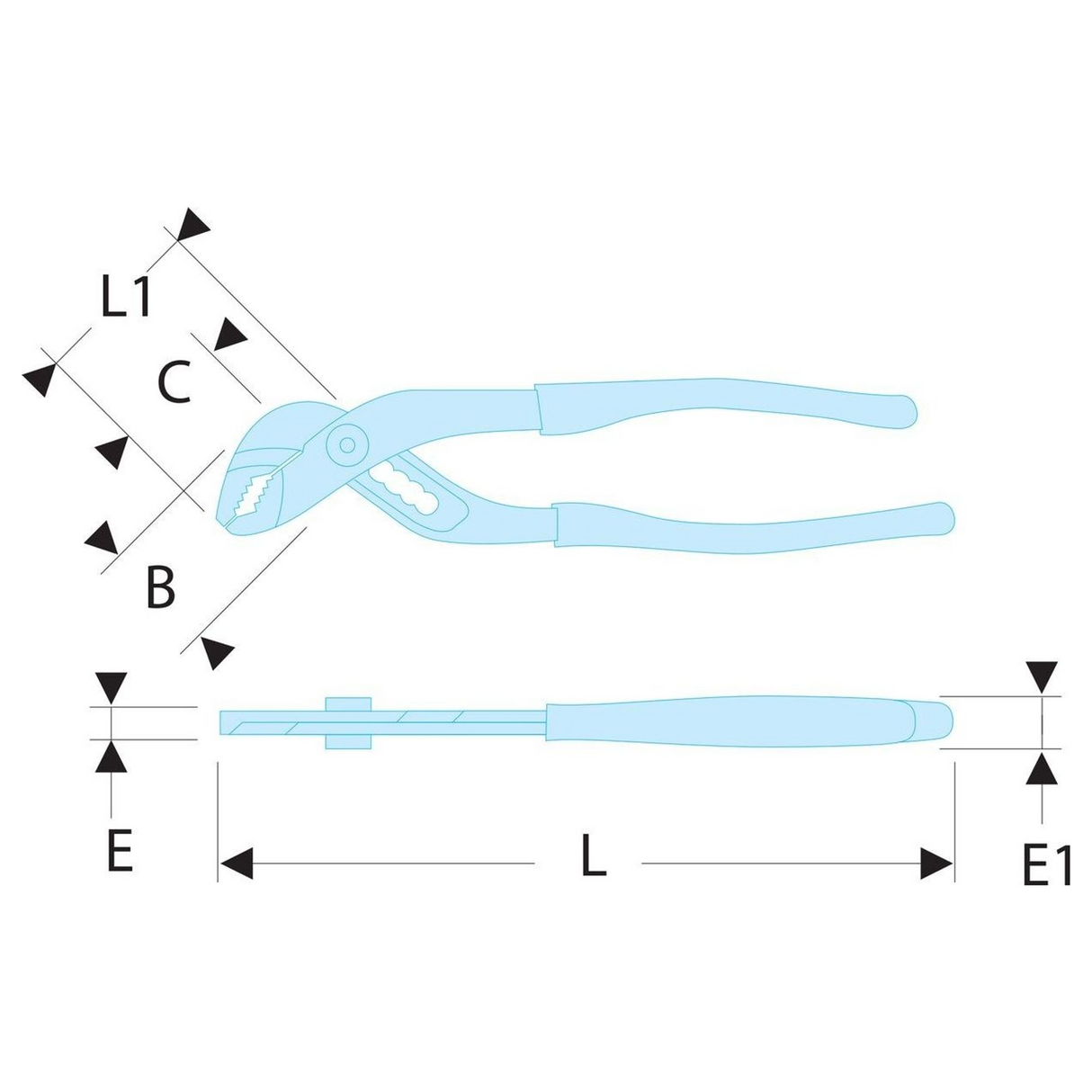181A.25CPEPB - Facom Multi-Grip Pliers 181A.25CPEPB 250mm - Image 8