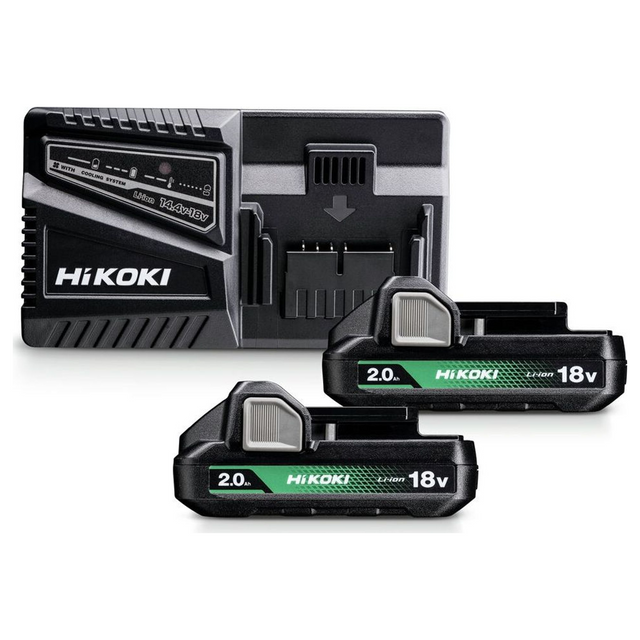 UC18YFSLWFZ - BoosterPack HiKOKI UC18YFSLWFZ 18V 2Ah with 2 BSL1820M Batteries and UC18YFSL Charger