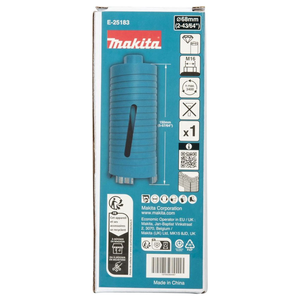 E-25183 - Diamond Crown Makita E-25183 68mm M16 - Image 5