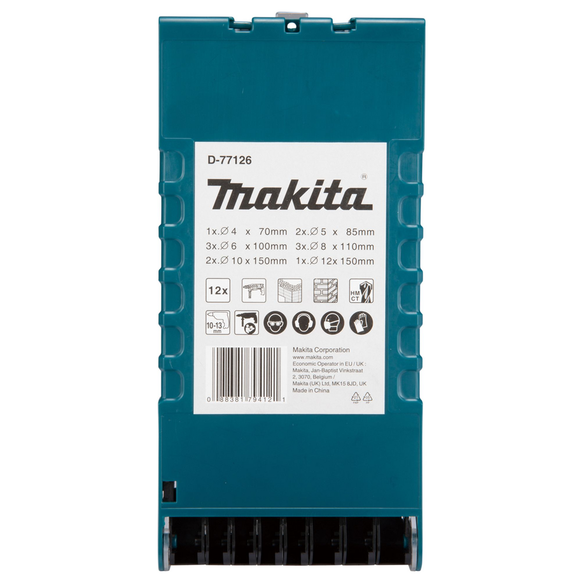 D-77126 - Masonry Drill Bit Set Makita D-77126 Cylindrical Shank 12 pieces - Image 4
