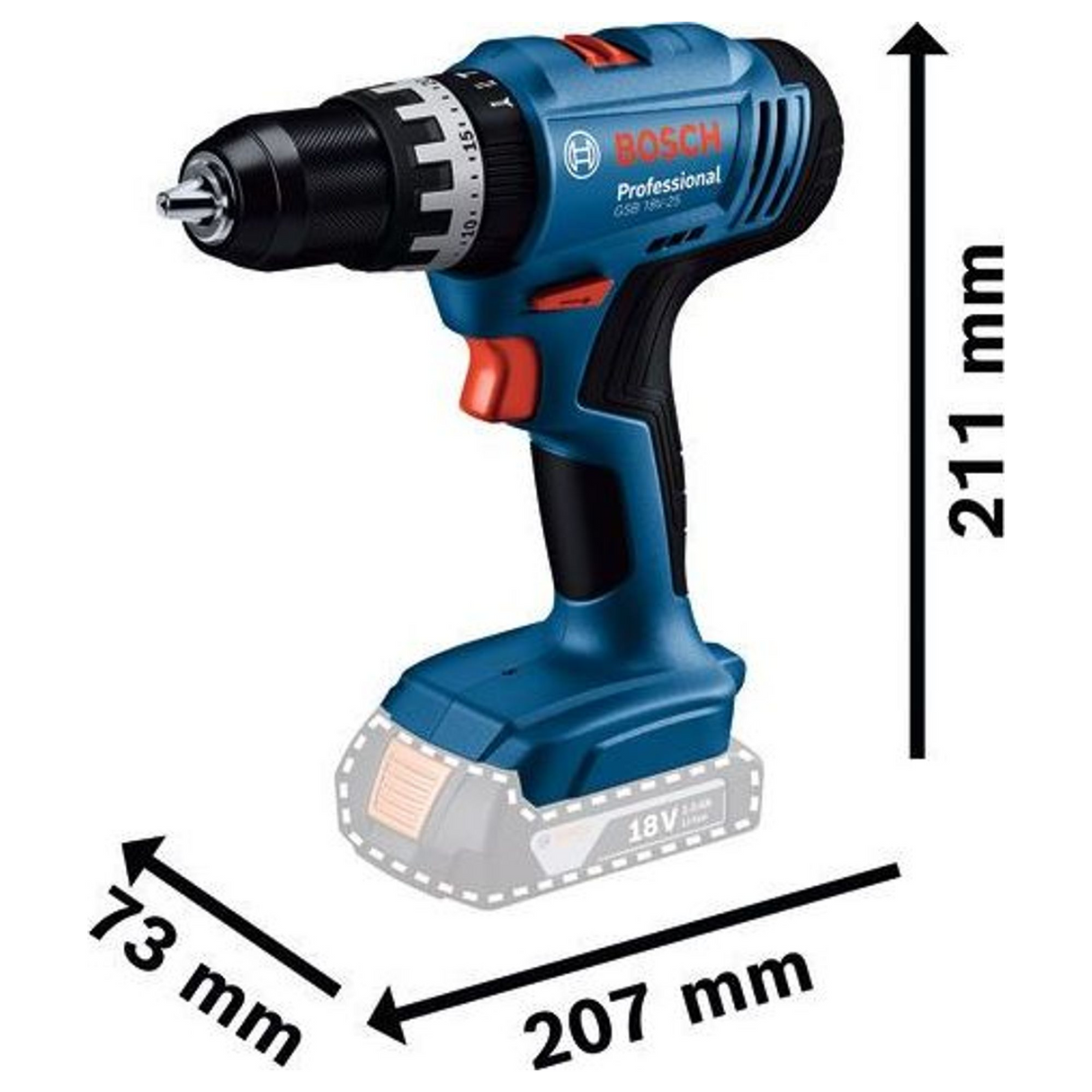 Trapano Avvitatore Bosch GSB 18V-25 PRO 18V 2Ah