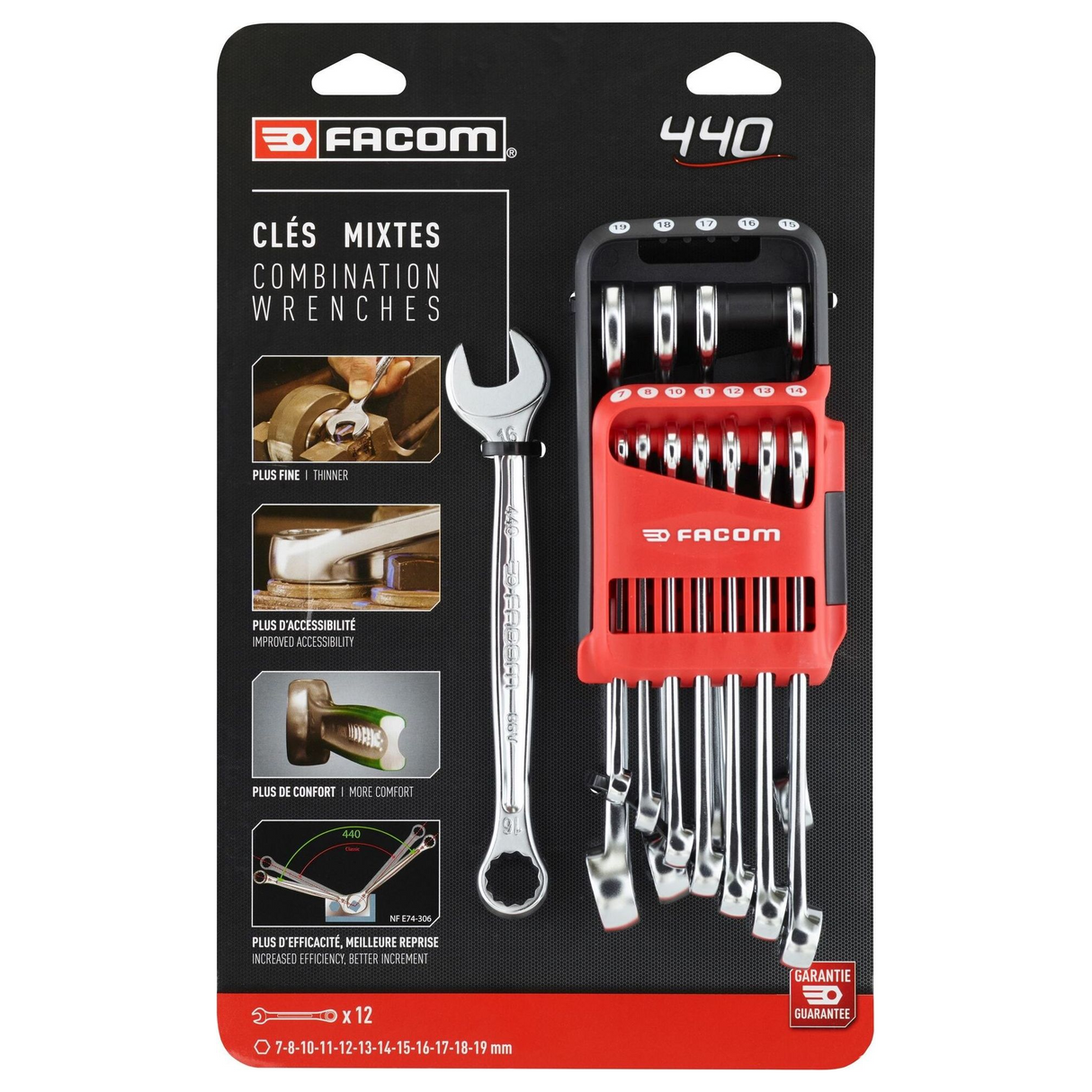 440.JP12APB - Facom 440.JP12APB 12-Piece Combination Wrench Set - Image 3