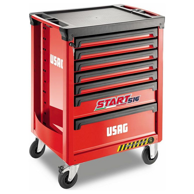 U05160127 - Tool Trolley USAG START 7 Drawers Anti-tip System