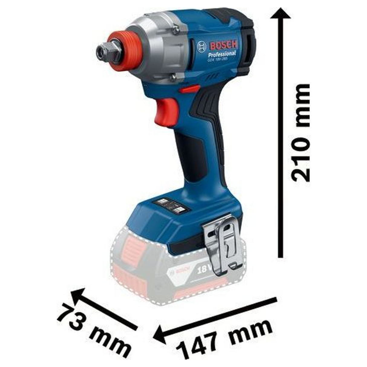 06019N2100 - Avvitatore a massa battente Bosch GDX 18V-285 PRO 18V - Immagine 23