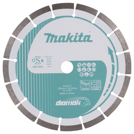 D-80117 - Segmented Diamond Blade Makita D-80117 230mm Multi-material - Image 2