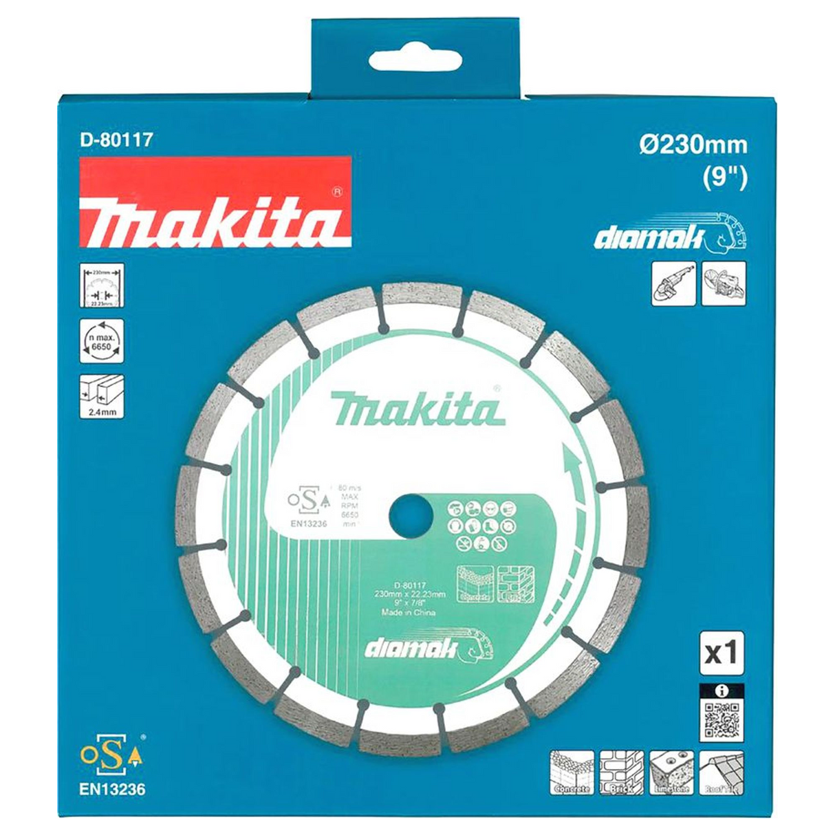 D-80117 - Segmented Diamond Blade Makita D-80117 230mm Multi-material - Image 4