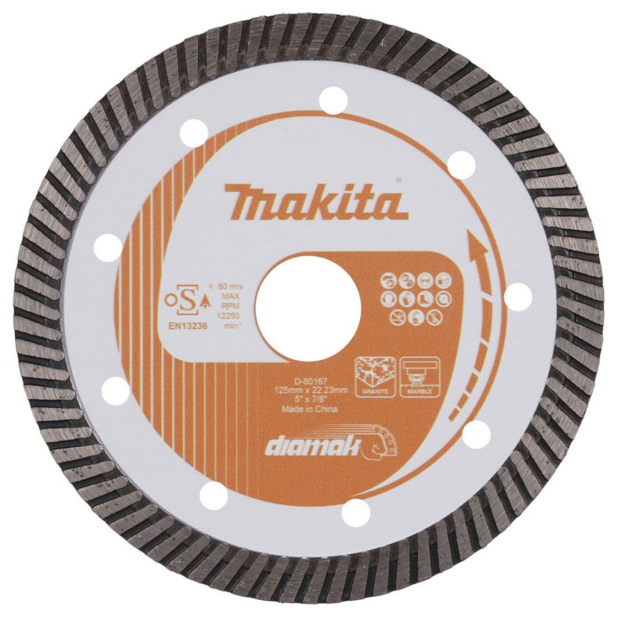 D-80167 - Diamond Disc Makita D-80167 125mm Marble Granite - Image 2