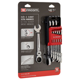 467BF.JP10PB - Ratchet Wrench Set Flex Head Facom 467BF 10 Pieces - Image 2