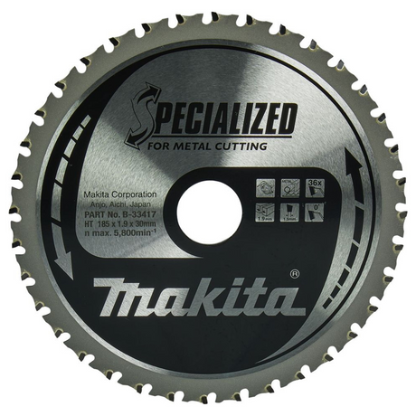 B-33417 - Circular Saw Blade Makita B-33417 Specialized TCT 185mm 36T - Image 2