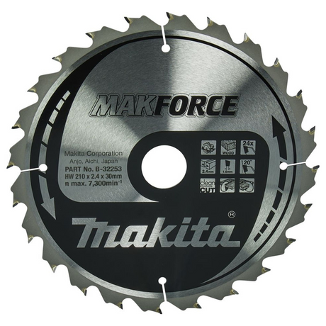 B-32253 - Circular Blade Makita Makforce B-32253 210x30mm 24T - Image 2