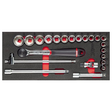 U05191068 - Sponge Module USAG 519 M 613CEAX 22-Piece Socket Wrench Assortment