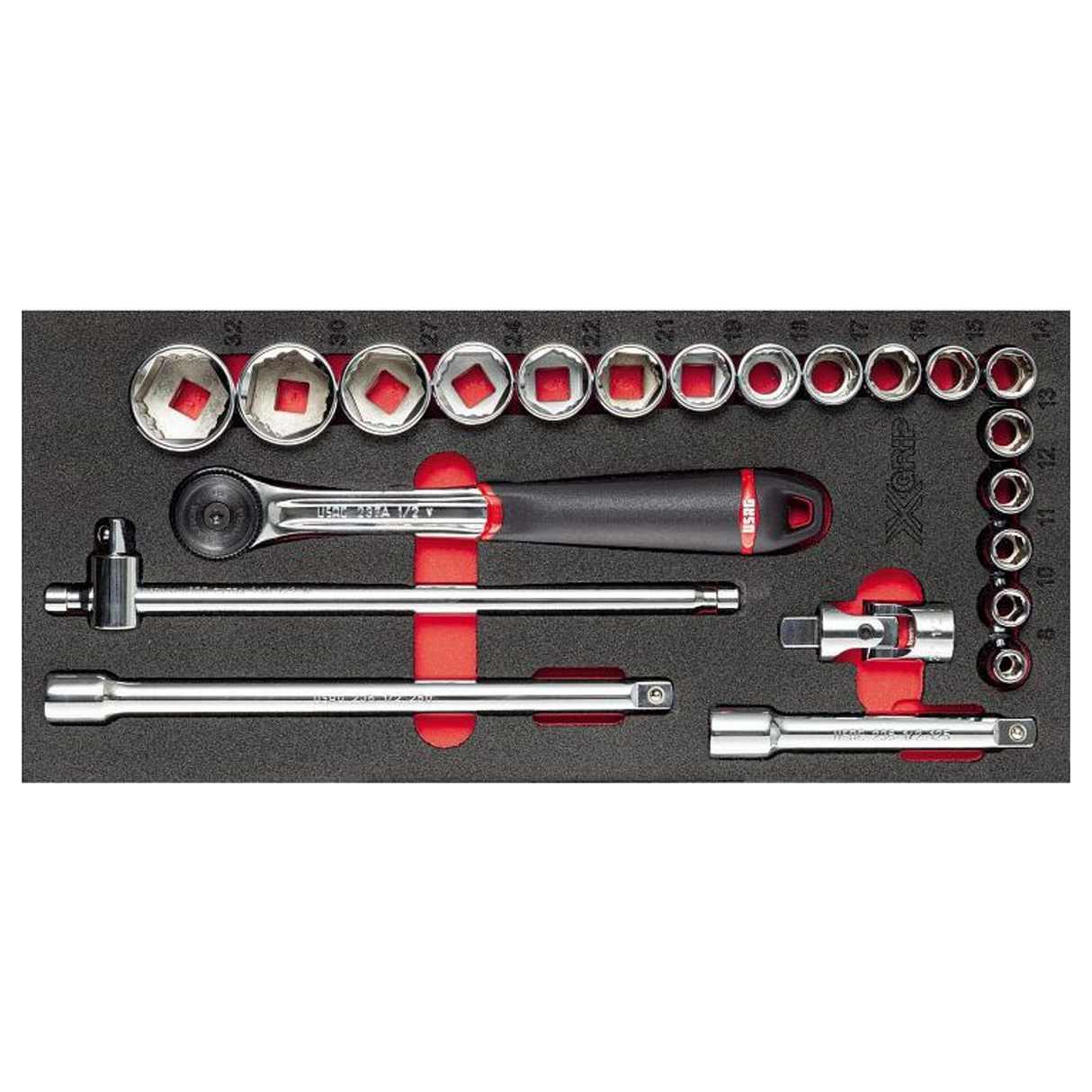 U05191068 - Sponge Module USAG 519 M 613CEAX 22-Piece Socket Wrench Assortment